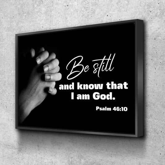 Praying Hands & Be Still Wall Art Canvas - Christian Canvas Wall Art