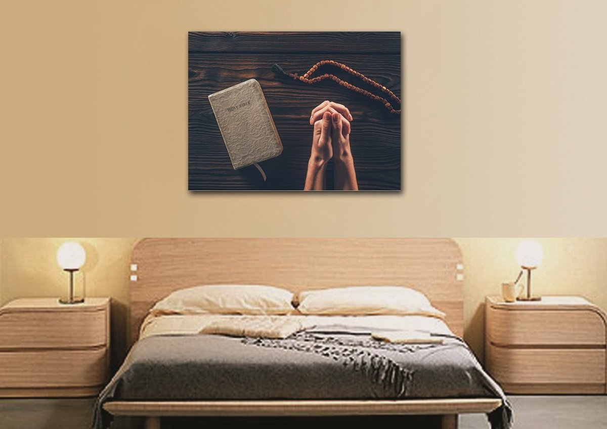 Praying Hands In Prayer Wall Art Canvas - Christian Canvas Wall Art