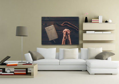 Praying Hands In Prayer Wall Art Canvas - Christian Canvas Wall Art