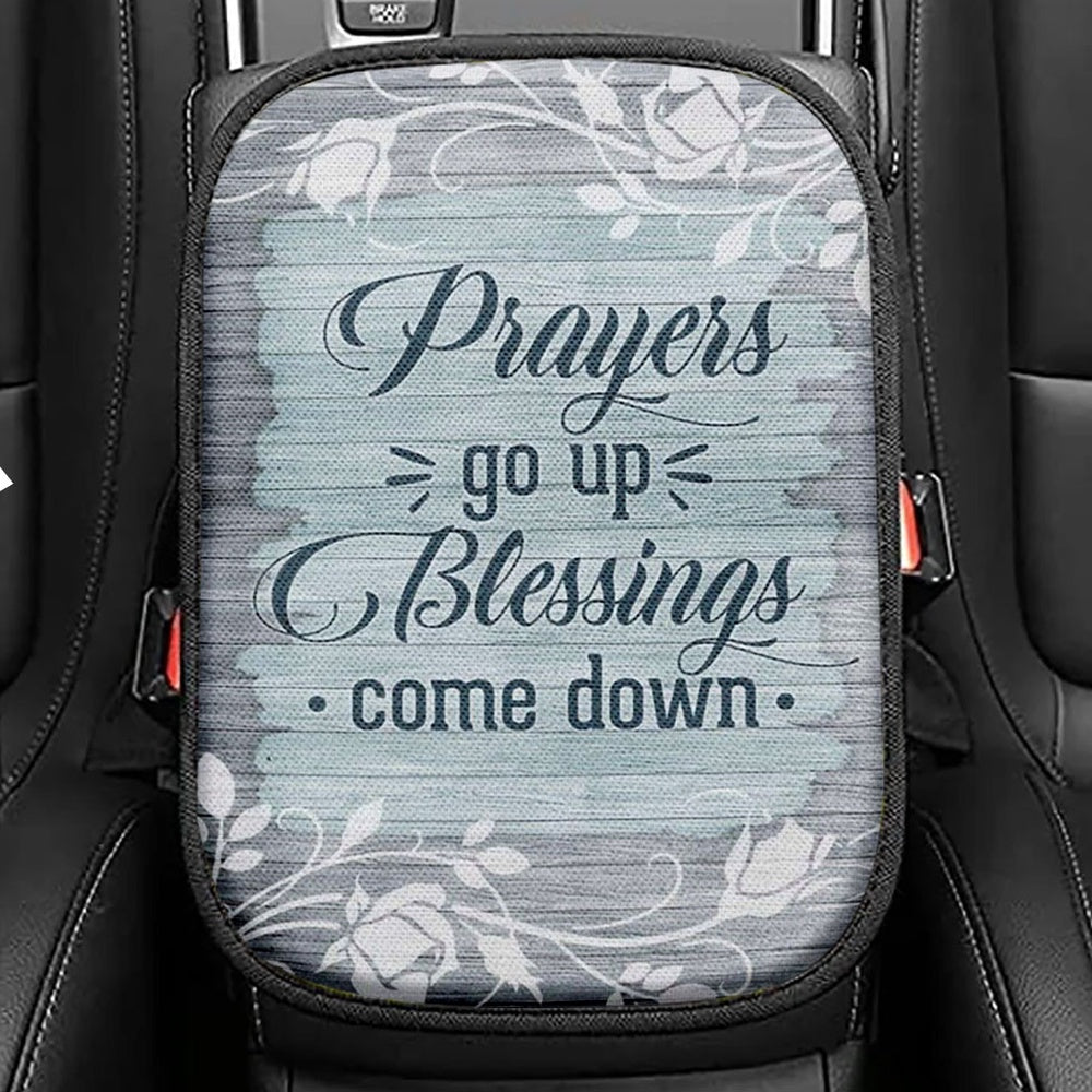 Pretty Flower Vase Today I Choose Joy Seat Box Cover, Christian Car Center Console Cover, Religious Car Interior Accessories