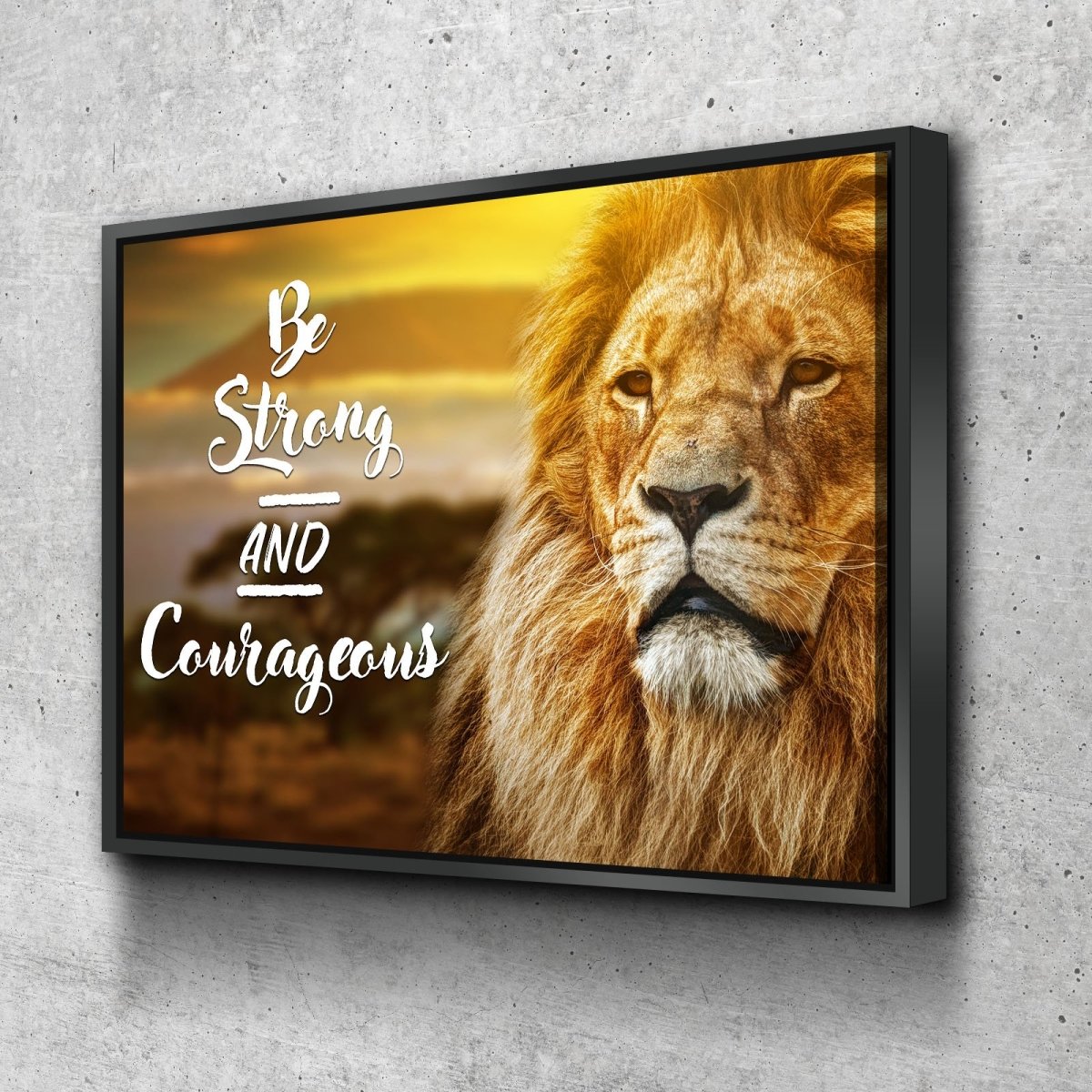 Pride Lion #6 Joshua 19 Be Strong And Courageous Wall Art - Christian Canvas Wall Art