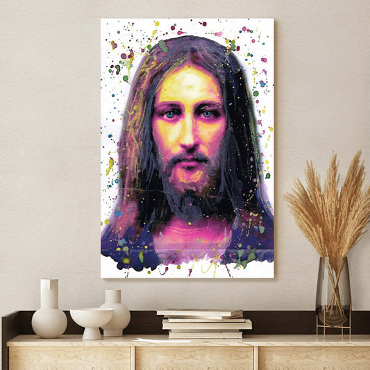 Print Handmade Jesus Christ Icon Painted Icon Catholic - Canvas Pictures - Jesus Canvas Art - Christian Wall Art