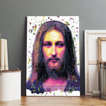 Print Handmade Jesus Christ Icon Painted Icon Catholic - Canvas Pictures - Jesus Canvas Art - Christian Wall Art