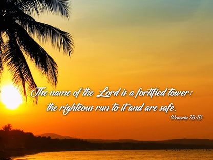 Proverbs 1810 Niv Canvas Wall Art Print S - Christian Canvas Wall Art