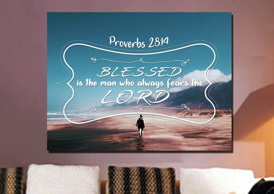 Proverbs 2814 Canvas Wall Art Print - Christian Canvas Wall Art