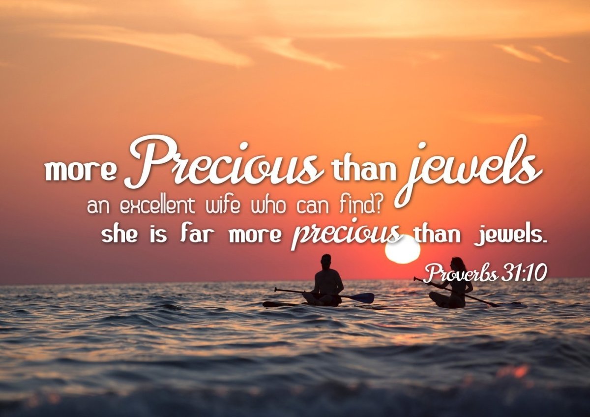 Proverbs 3110 She Is More Precious Than Jewels Canvas Wall Art Print - Christian Canvas Wall Art