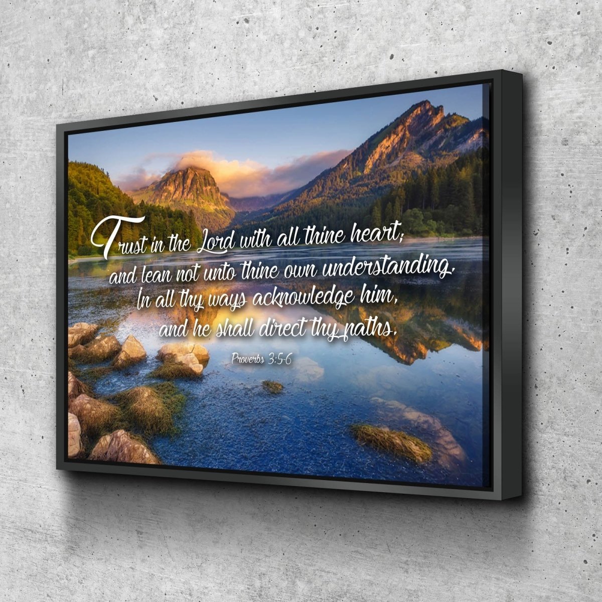 Proverbs 35-6 #11 Kjv 'Trust In The Lord' Christian Scripture Wall Art Canvas - Christian Canvas Wall Art