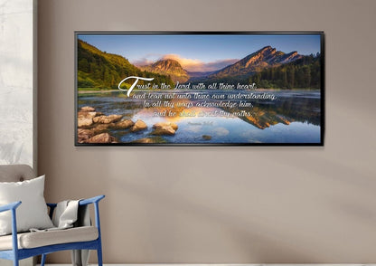 Proverbs 35-6 #11 Kjv 'Trust In The Lord' Christian Scripture Wall Art Canvas - Christian Canvas Wall Art