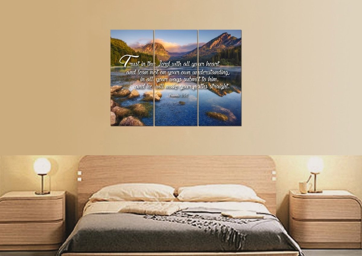 Proverbs 35-6 #11 Niv Trust In The Lord Bible Verse Canvas Wall Art - Christian Canvas Wall Art