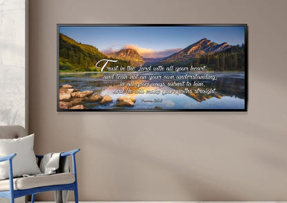Proverbs 35-6 #11 Niv Trust In The Lord Bible Verse Canvas Wall Art - Christian Canvas Wall Art