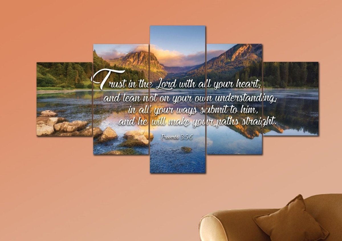 Proverbs 35-6 #11 Niv Trust In The Lord Bible Verse Canvas Wall Art - Christian Canvas Wall Art