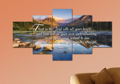 Proverbs 35-6 #11 Niv Trust In The Lord Bible Verse Canvas Wall Art - Christian Canvas Wall Art