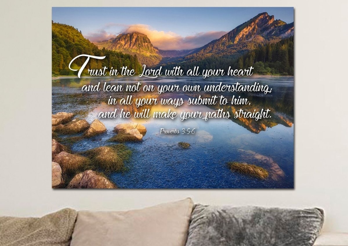 Proverbs 35-6 #11 Niv Trust In The Lord Bible Verse Canvas Wall Art - Christian Canvas Wall Art