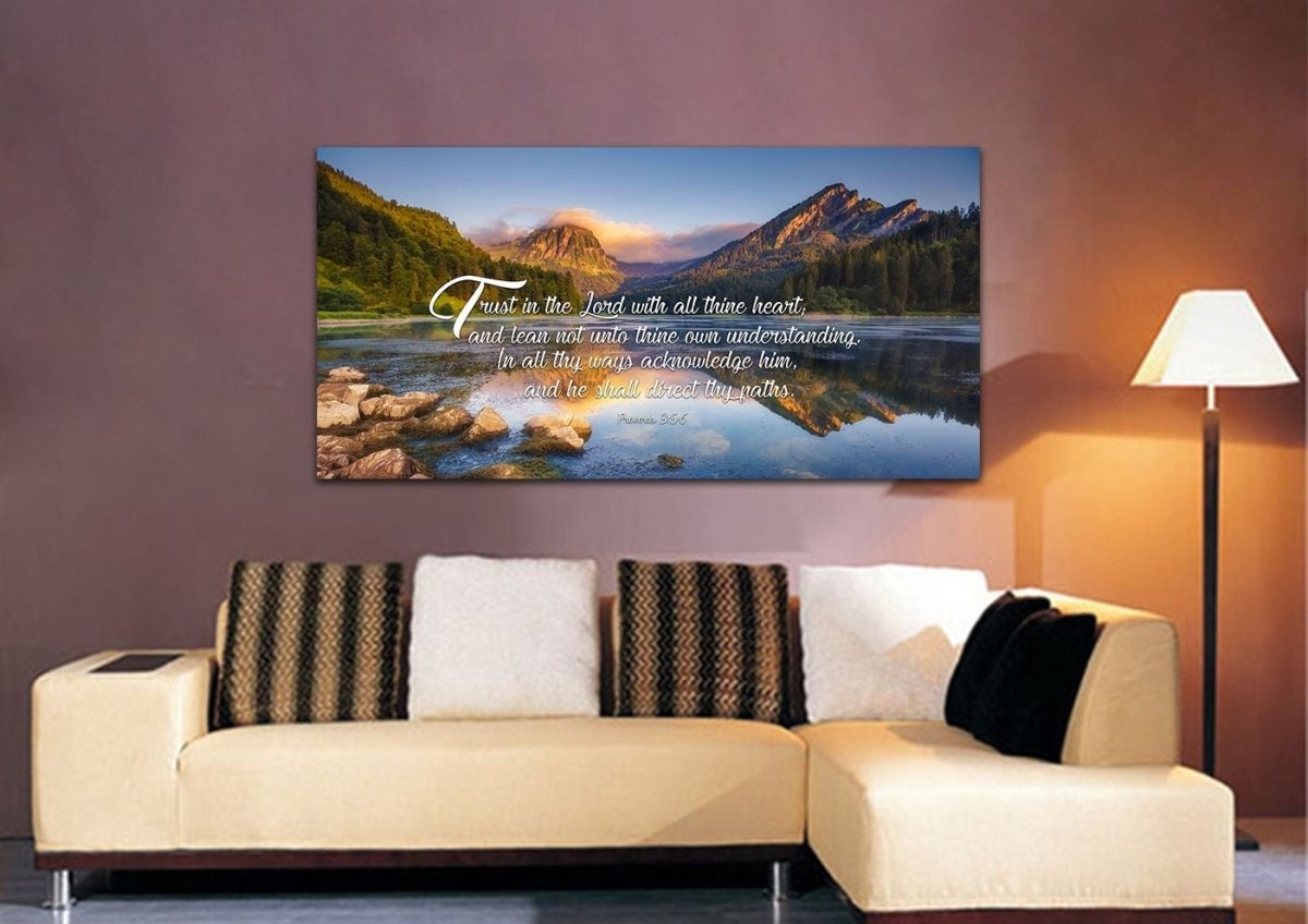 Proverbs 35-6 #11 Niv Trust In The Lord Bible Verse Canvas Wall Art - Christian Canvas Wall Art