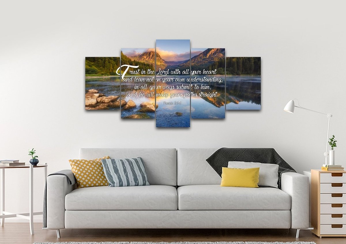 Proverbs 35-6 #11 Niv Trust In The Lord Bible Verse Canvas Wall Art - Christian Canvas Wall Art