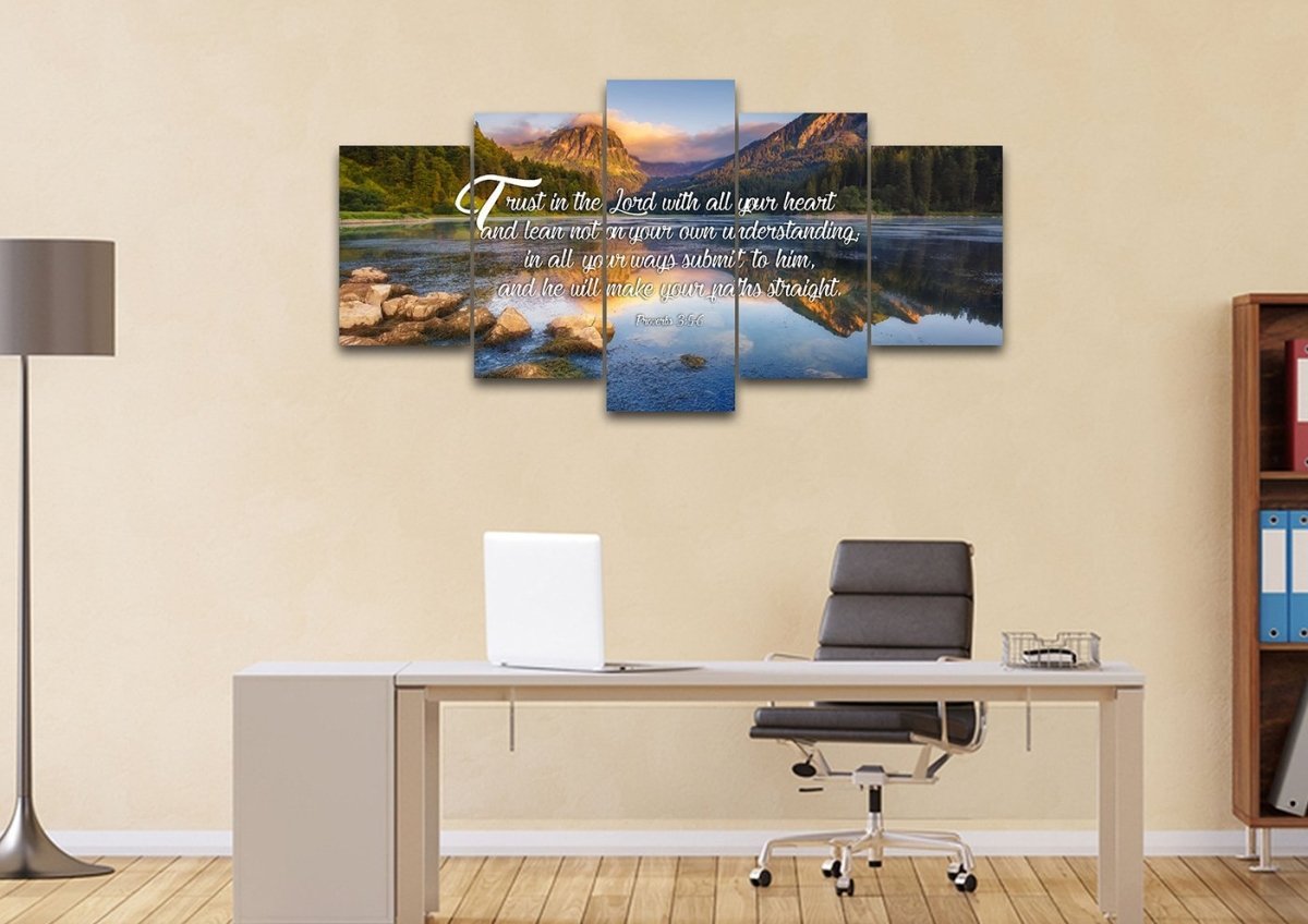 Proverbs 35-6 #11 Niv Trust In The Lord Bible Verse Canvas Wall Art - Christian Canvas Wall Art
