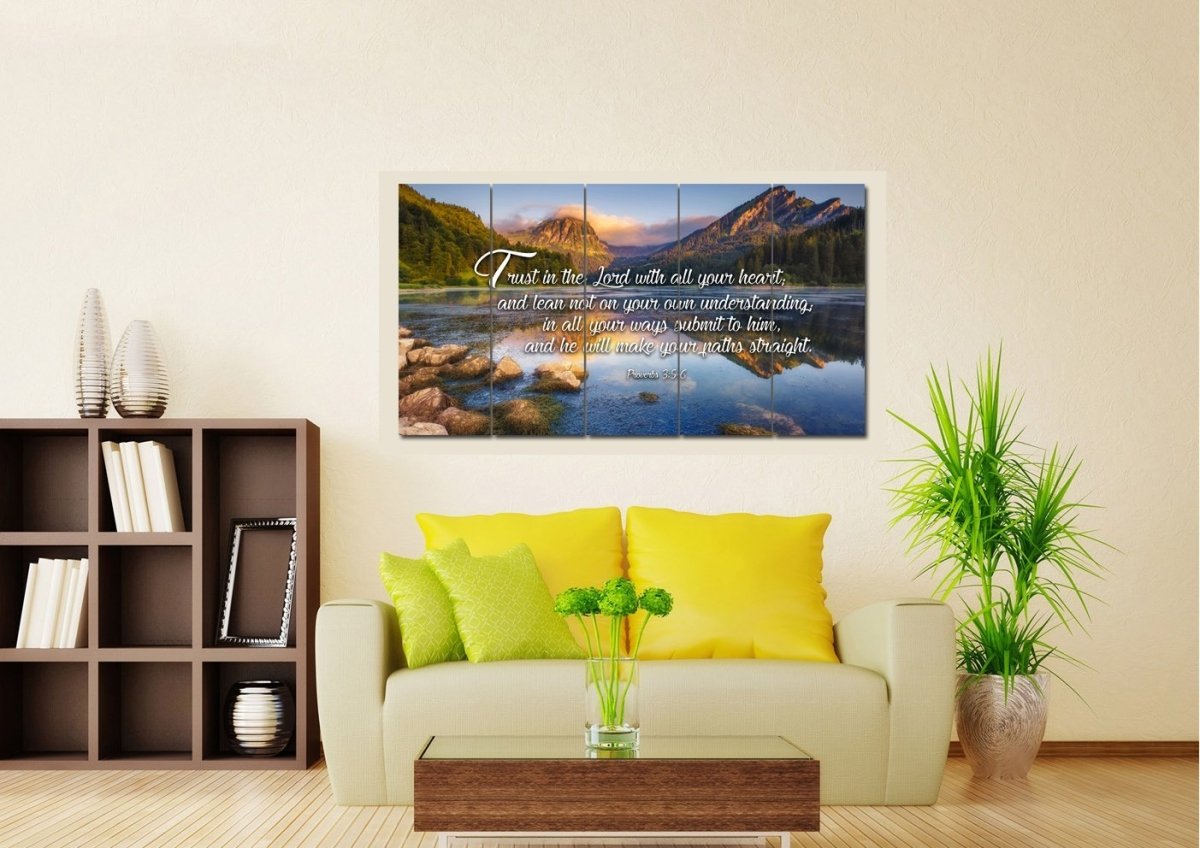Proverbs 35-6 #11 Niv Trust In The Lord Bible Verse Canvas Wall Art - Christian Canvas Wall Art