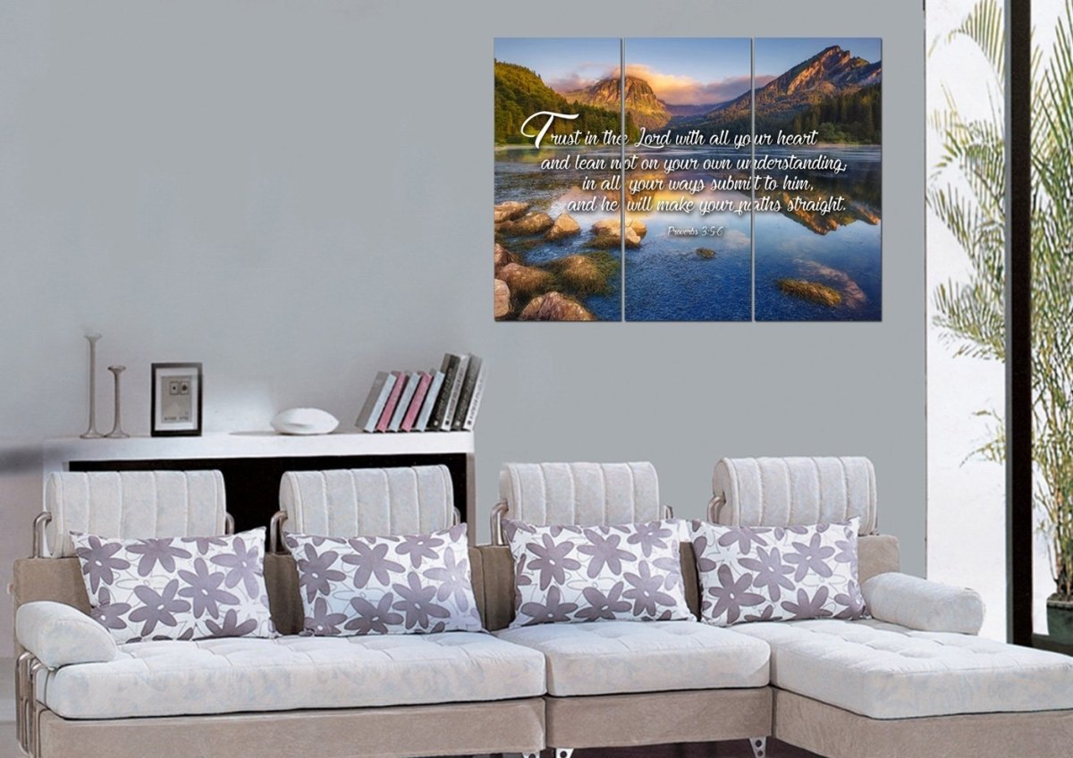 Proverbs 35-6 #11 Niv Trust In The Lord Bible Verse Canvas Wall Art - Christian Canvas Wall Art