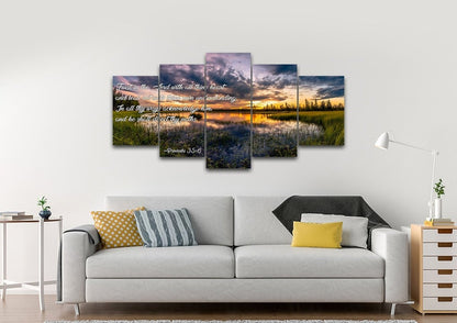 Proverbs 35-6 #12 Kjv 'Trust In The Lord' Christian Scripture Wall Art Canvas - Christian Canvas Wall Art