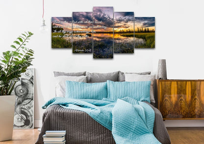 Proverbs 35-6 #12 Kjv 'Trust In The Lord' Christian Scripture Wall Art Canvas - Christian Canvas Wall Art