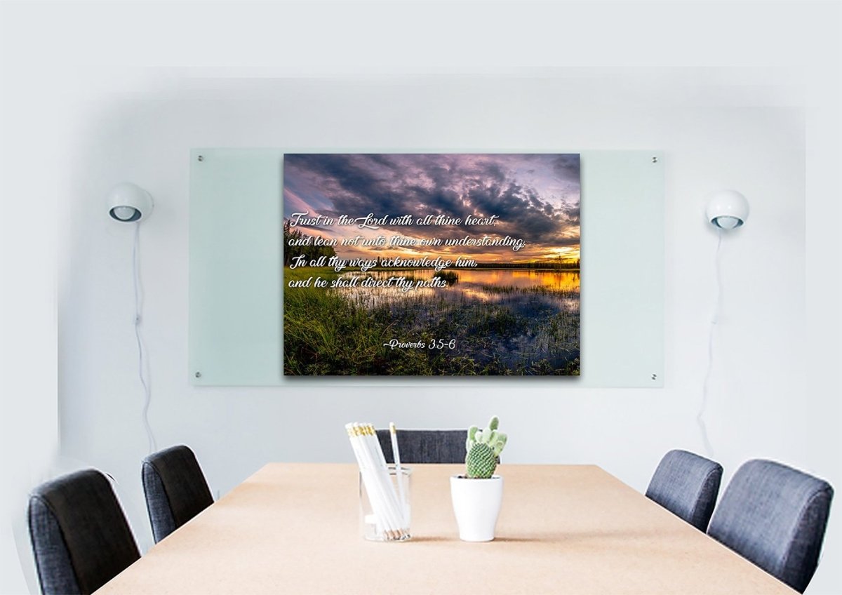 Proverbs 35-6 #12 Kjv 'Trust In The Lord' Christian Scripture Wall Art Canvas - Christian Canvas Wall Art