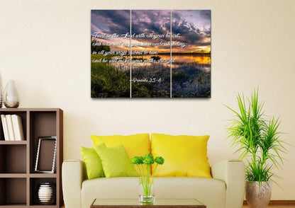Proverbs 35-6 #12 Niv Trust In The Lord Bible Verse Canvas Wall Art - Christian Canvas Wall Art