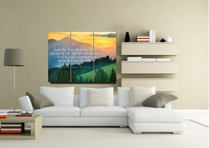 Proverbs 35-6 #13 Kjv 'Trust In The Lord' Christian Scripture Wall Art Canvas - Christian Canvas Wall Art