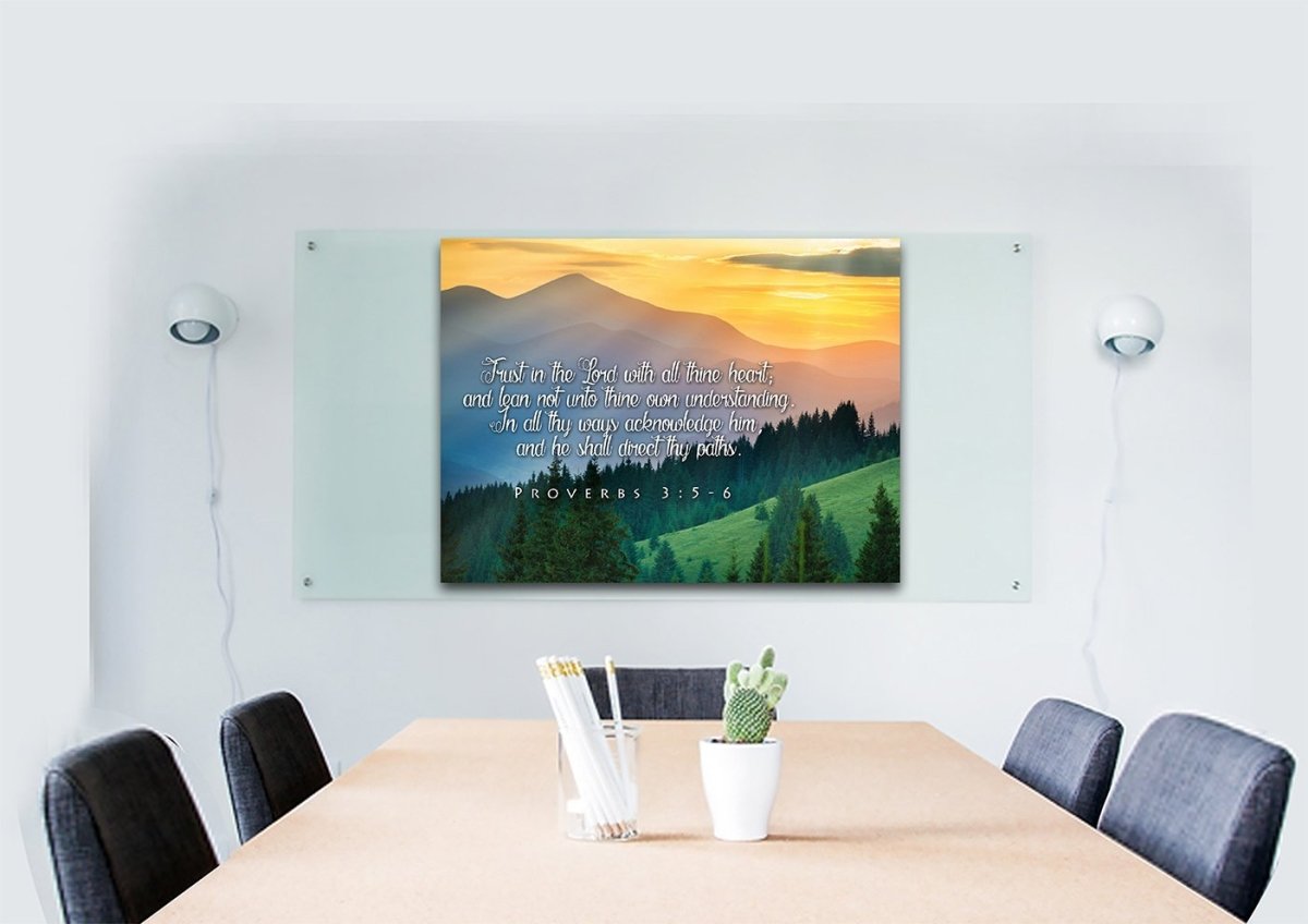 Proverbs 35-6 #13 Kjv 'Trust In The Lord' Christian Scripture Wall Art Canvas - Christian Canvas Wall Art