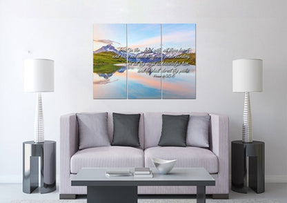 Proverbs 35-6 #14 Kjv 'Trust In The Lord' Christian Scripture Wall Art Canvas - Christian Canvas Wall Art