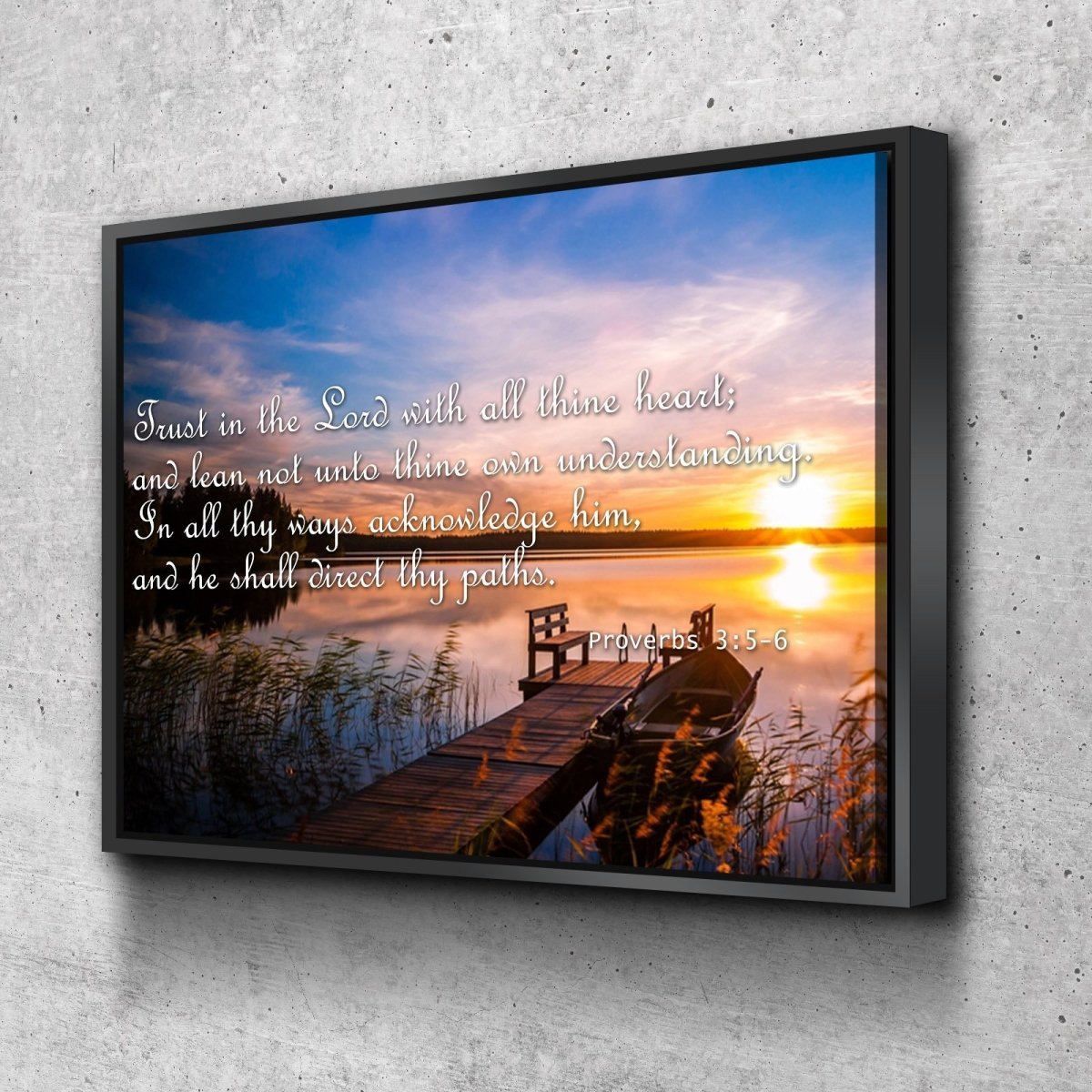 Proverbs 35-6 #15 Kjv 'Trust In The Lord' Christian Scripture Wall Art Canvas - Christian Canvas Wall Art