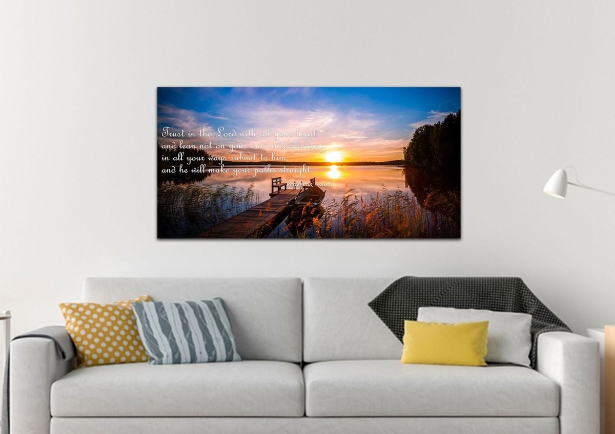 Proverbs 35-6 #15 Niv Trust In The Lord Bible Verse Canvas Wall Art - Christian Canvas Wall Art