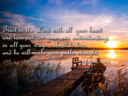 Proverbs 35-6 #15 Niv Trust In The Lord Bible Verse Canvas Wall Art - Christian Canvas Wall Art