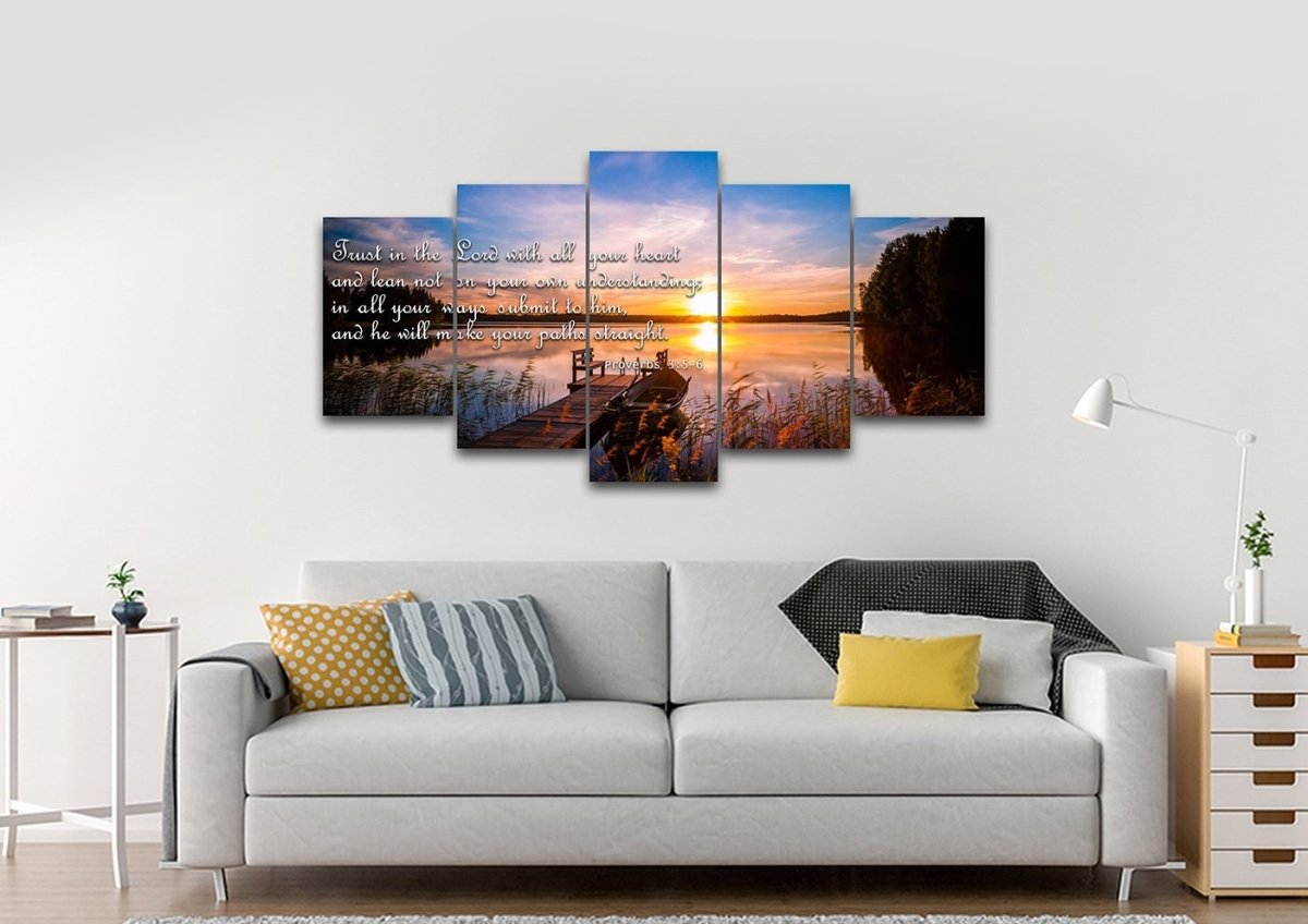 Proverbs 35-6 #15 Niv Trust In The Lord Bible Verse Canvas Wall Art - Christian Canvas Wall Art