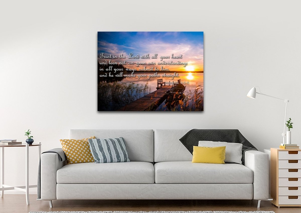 Proverbs 35-6 #15 Niv Trust In The Lord Bible Verse Canvas Wall Art - Christian Canvas Wall Art