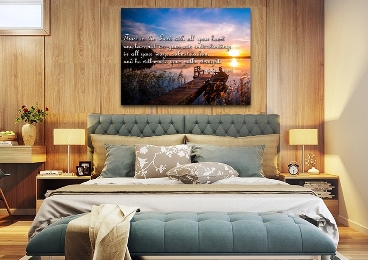 Proverbs 35-6 #15 Niv Trust In The Lord Bible Verse Canvas Wall Art - Christian Canvas Wall Art
