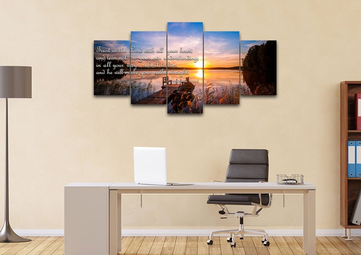 Proverbs 35-6 #15 Niv Trust In The Lord Bible Verse Canvas Wall Art - Christian Canvas Wall Art