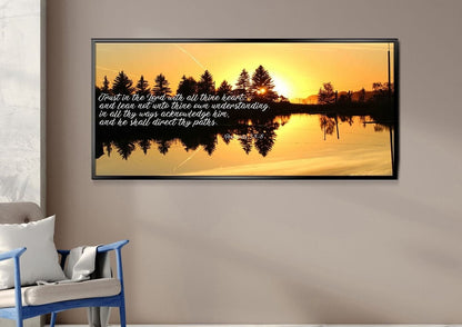 Proverbs 35-6 #16 Kjv 'Trust In The Lord' Christian Scripture Wall Art Canvas - Christian Canvas Wall Art