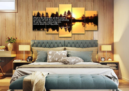 Proverbs 35-6 #16 Kjv 'Trust In The Lord' Christian Scripture Wall Art Canvas - Christian Canvas Wall Art