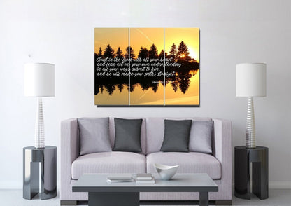 Proverbs 35-6 #16 Niv Trust In The Lord Bible Verse Canvas Wall Art - Christian Canvas Wall Art