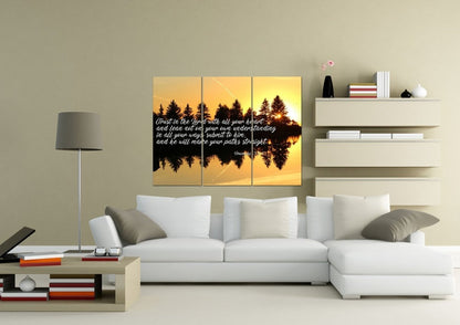 Proverbs 35-6 #16 Niv Trust In The Lord Bible Verse Canvas Wall Art - Christian Canvas Wall Art