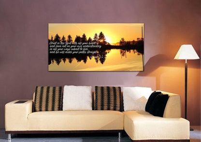 Proverbs 35-6 #16 Niv Trust In The Lord Bible Verse Canvas Wall Art - Christian Canvas Wall Art