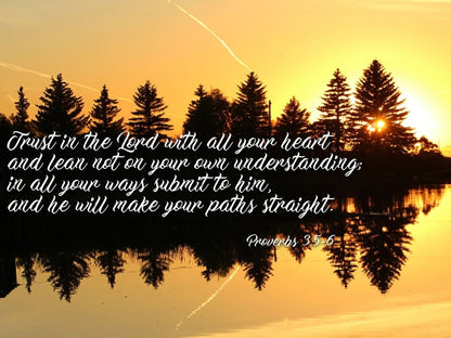 Proverbs 35-6 #16 Niv Trust In The Lord Bible Verse Canvas Wall Art - Christian Canvas Wall Art