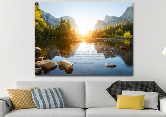 Proverbs 35-6 #17 Kjv 'Trust In The Lord' Christian Scripture Wall Art Canvas - Christian Canvas Wall Art