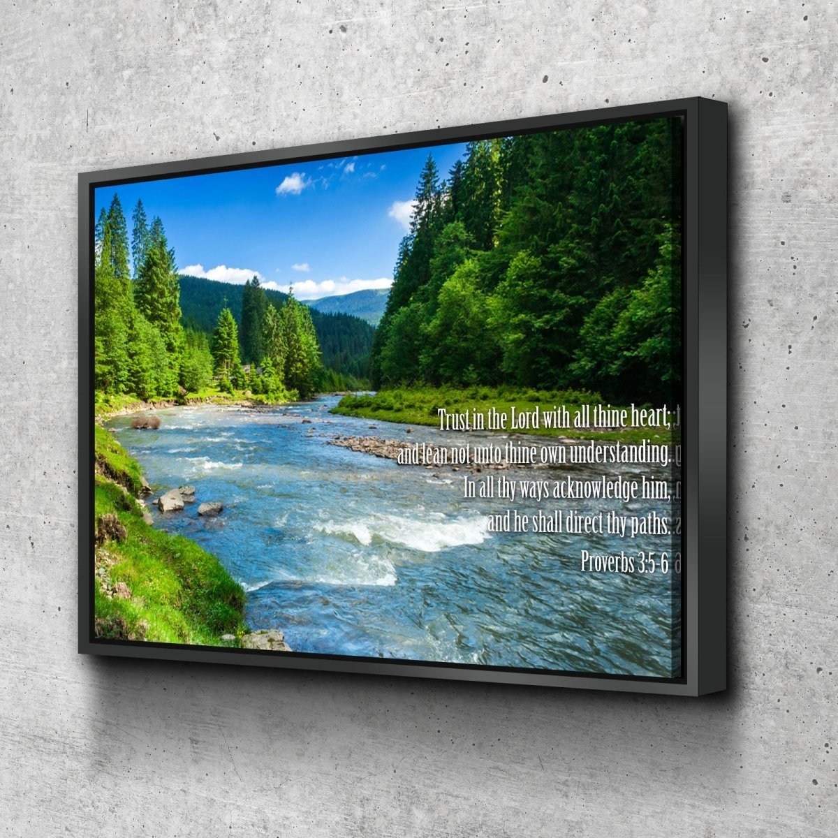 Proverbs 35-6 #18 Kjv 'Trust In The Lord' Christian Scripture Wall Art Canvas - Christian Canvas Wall Art