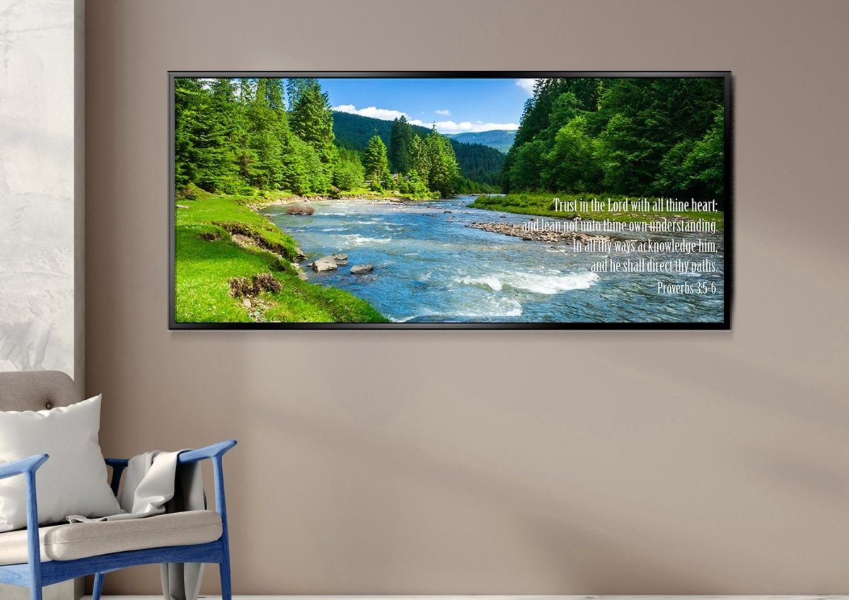 Proverbs 35-6 #18 Kjv 'Trust In The Lord' Christian Scripture Wall Art Canvas - Christian Canvas Wall Art