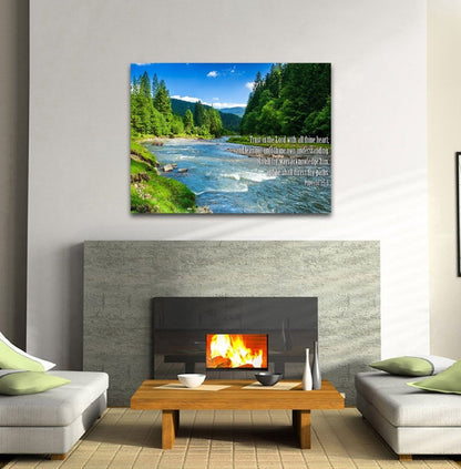 Proverbs 35-6 #18 Kjv 'Trust In The Lord' Christian Scripture Wall Art Canvas - Christian Canvas Wall Art