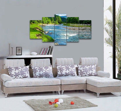 Proverbs 35-6 #18 'Trust In The Lord With All Your Heart' Bible Verse Canvas Wall Art - Christian Canvas Wall Art