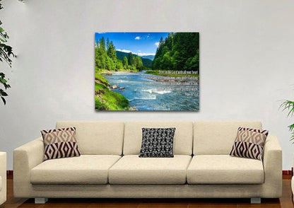 Proverbs 35-6 #18 'Trust In The Lord With All Your Heart' Bible Verse Canvas Wall Art - Christian Canvas Wall Art