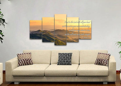 Proverbs 35-6 #19 'Trust In The Lord With All Your Heart' Bible Verse Canvas Wall Art - Christian Canvas Wall Art