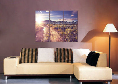 Proverbs 35-6 #20 'Trust In The Lord With All Thine Heart' Christian Scripture Wall Art Canvas - Christian Canvas Wall Art